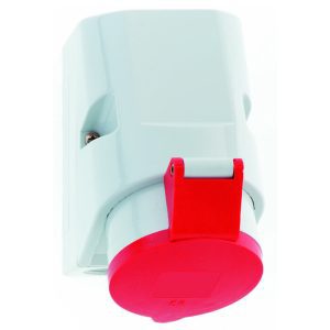 CEE-wandcontactdoos TE,16A+32A,QUICK-CONNECT,om door te lussen, hittebest, IP44