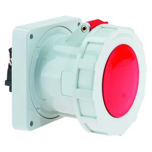 CEE-inbouwcontactdoos, 125A, hittebestendig, 120x120mm, IP67