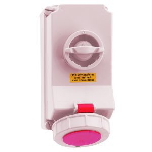 CEE-WCD afschakel-, vergrendelbaar, 32A, 118x225, Ni, hittebestendig, IP67