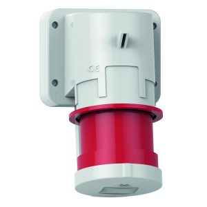 CEE-toestelcontactdoos, 16A+32A, aanbouw, klapdeksel, IP44