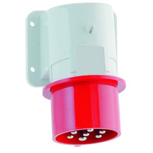 CEE-toestelcontactdoos 7-polig TE, opbouw, 16A+32A, hittebestendig, IP44