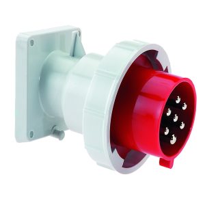 CEE-toestelcontactdoos 7-polig,TE, 32A, Ni, IP67