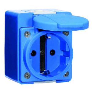 Schuko-wandcontactdoos, IP44