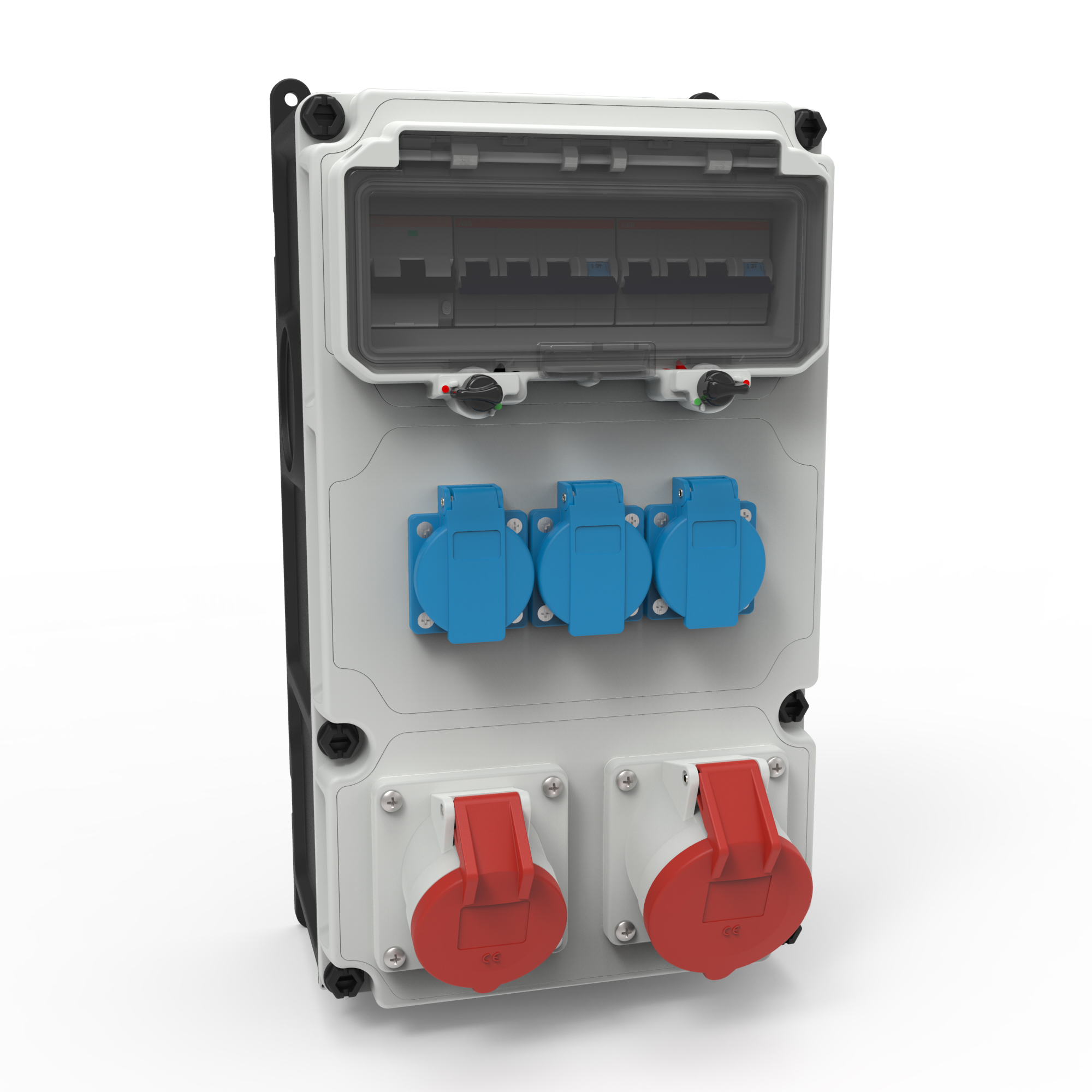 VARIABOX 3x Schuko, 1x 16A 5P, 1x 32A 5P + al